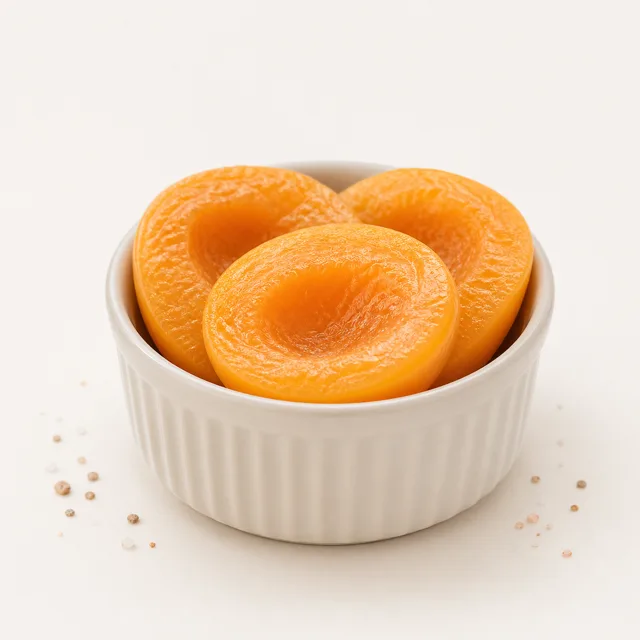 Apricot with sweetener, canned, drained