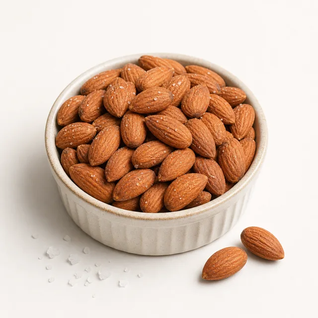 Almond, dry roasted, salted