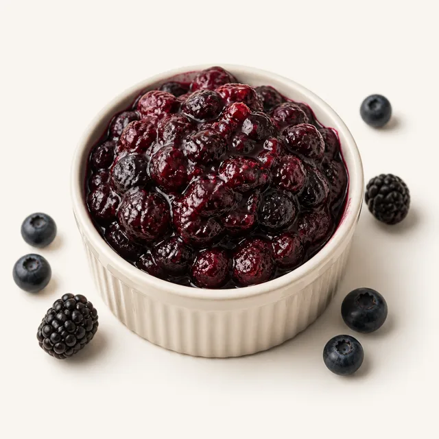 Berries (average), cooked (without addition of sugar)