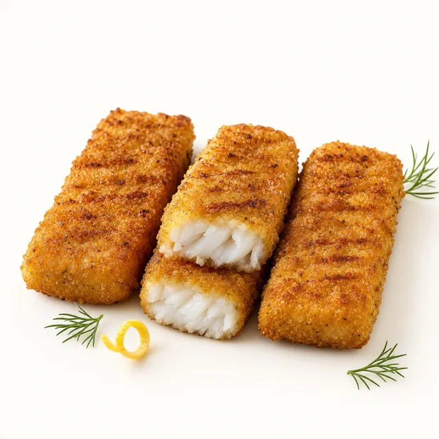Fischstäbchen (paniert und vorfritiert), gebraten in HOLL-Rapsöl