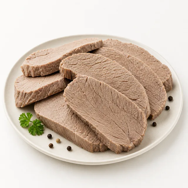 Boeuf, bouilli maigre, cuit (sans adjonction de graisse ni de sel)