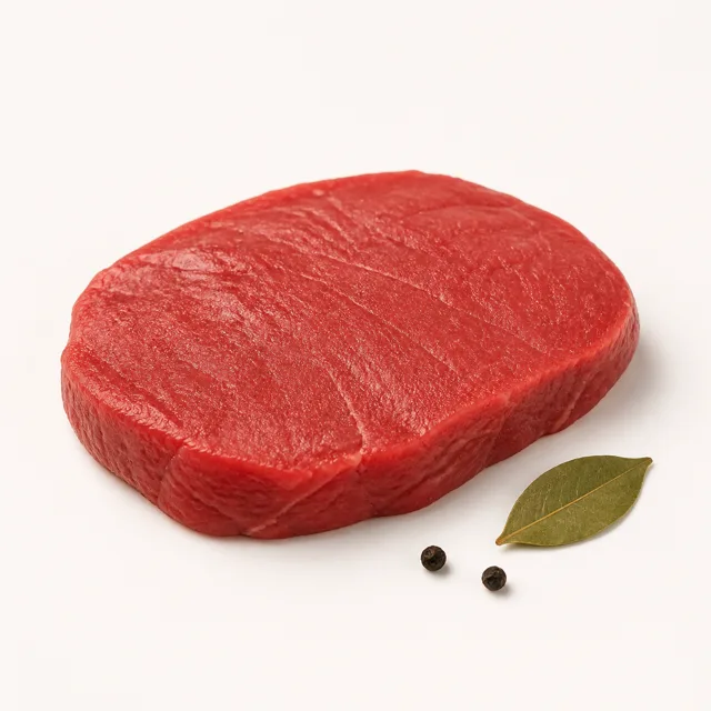Boeuf, coin, tranche, cru