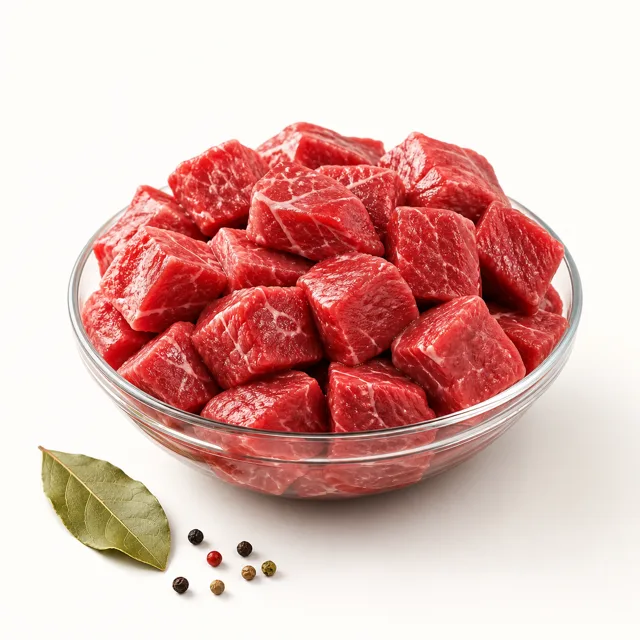Beef, ragout (goulash), raw
