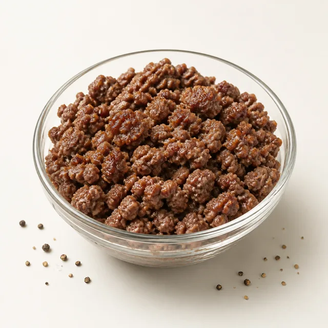 Boeuf, hâché, grillé (sans adjonction de graisse ni de sel)