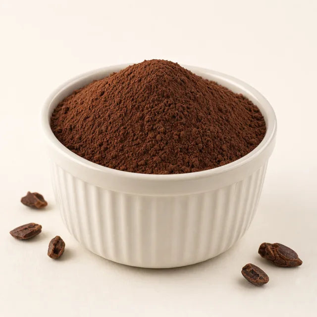 Cocoa powder, deoiled, without sugar