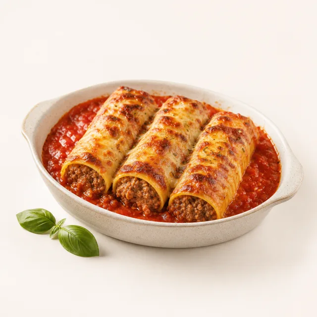 Cannellonis à la viande, préparés