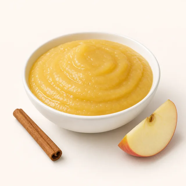 Compote de pommes, sucrée, conserve