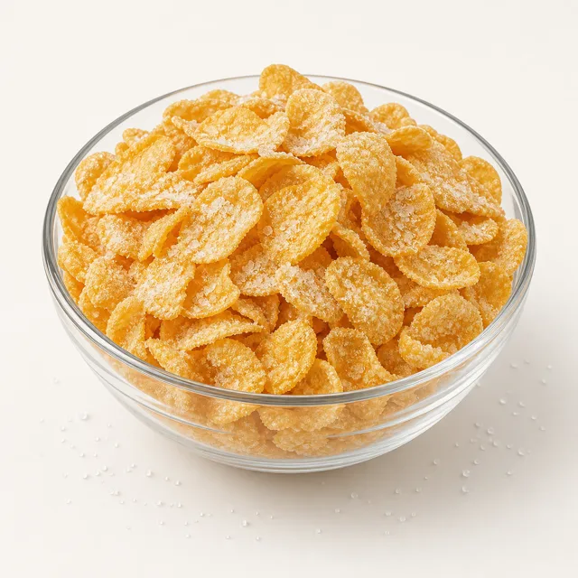 Cornflakes mit Zucker glasiert