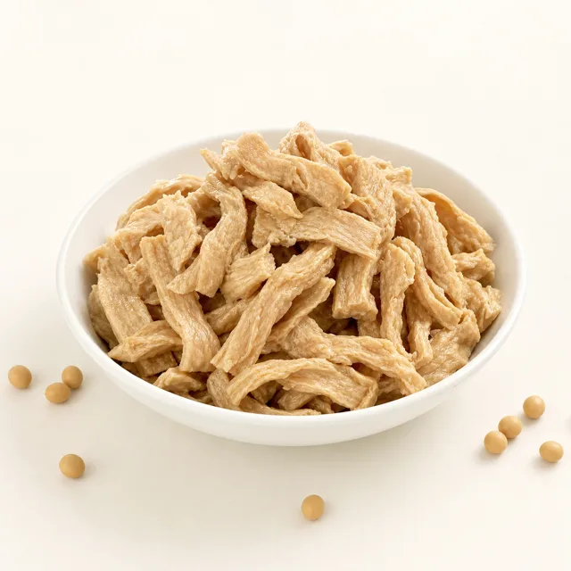 Geschnetzeltes, vegan aus Soja-oder Erbsenprotein, roh