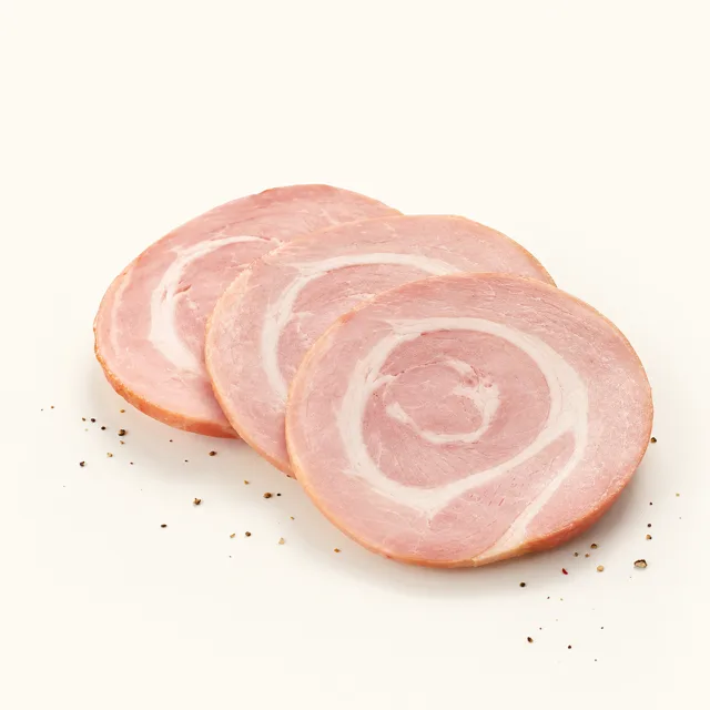 Jambon roulé, cuit (sans adjonction de graisse ni de sel)