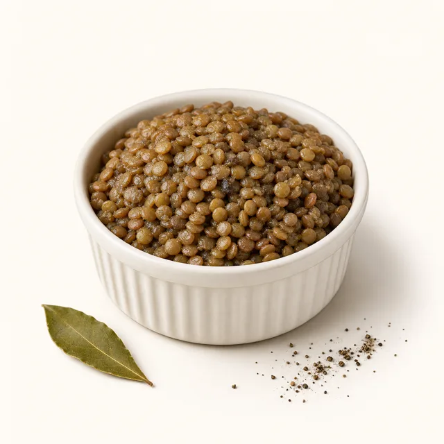 Lentil, whole, cooked (without addition of fat and salt)