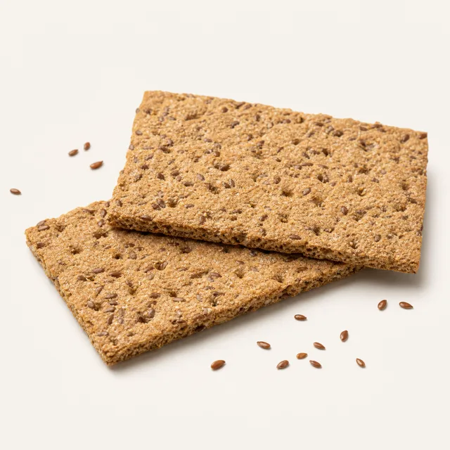 Crispbread, wholemeal, with linseeds