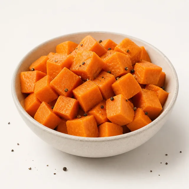 Patate douce, à la vapeur (sans adjonction de sel)