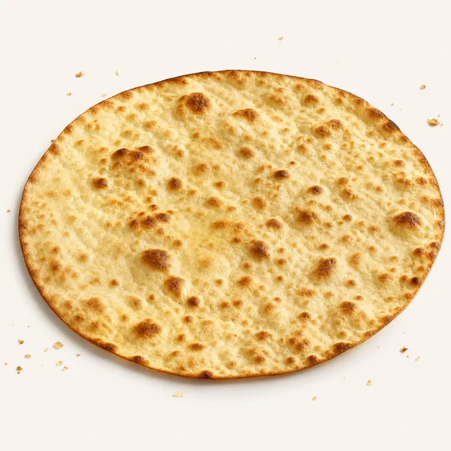 Flammkuchenteig, gebacken