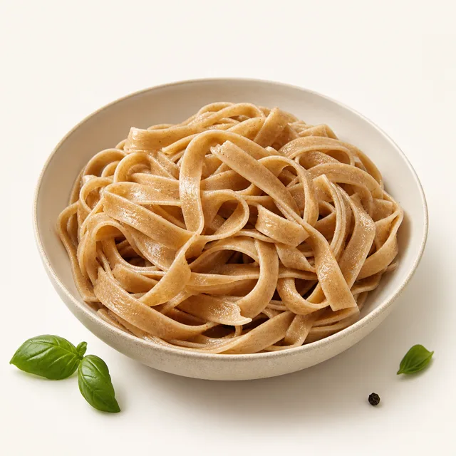 Pasta integrale, cotta in acqua salata (sale non iodato)