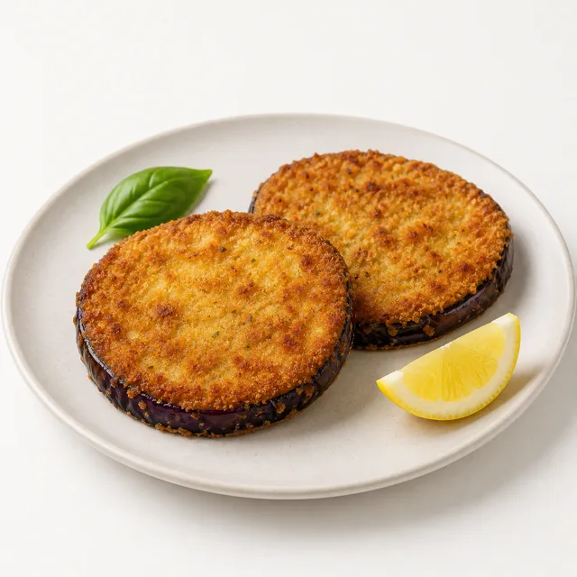 Piccata di melanzane, preparata