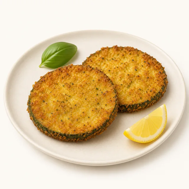 Piccata de courgette, préparée