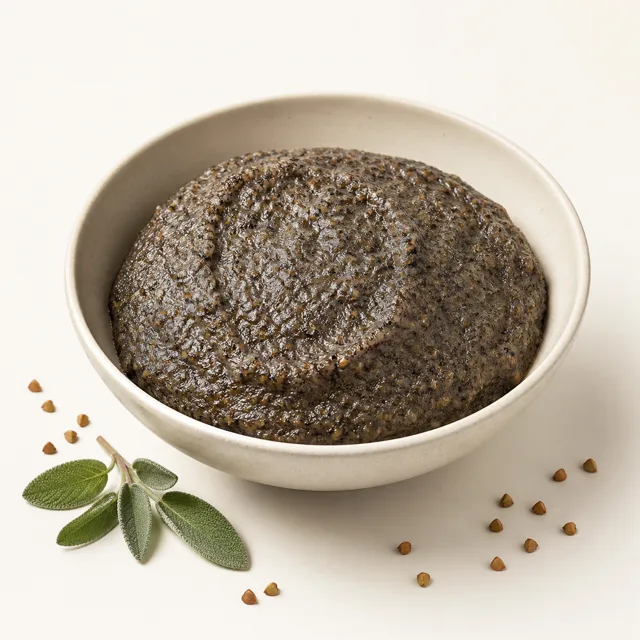 Polenta nera, préparée