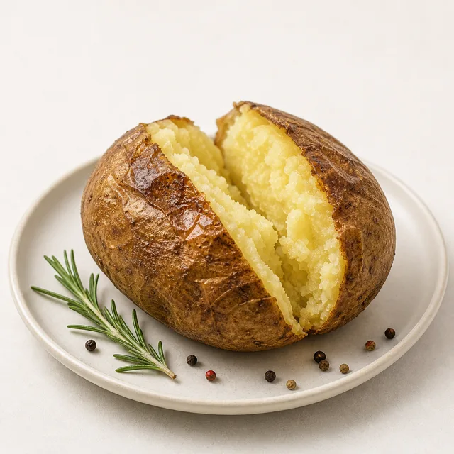 Pomme de terre, avec peau, cuite au four (sans adjonction de graisse ni de sel)