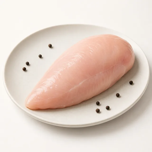 Pollo, petto senza pelle, crudo
