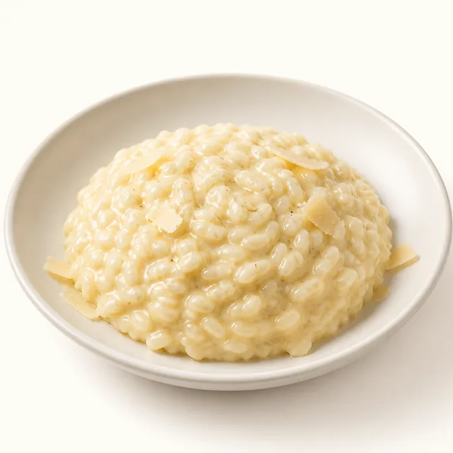 Risotto with cheese, homemade