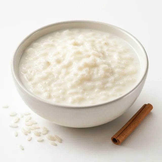 Rice pudding, prepared (with partially skimmed milk, without addition of sugar)