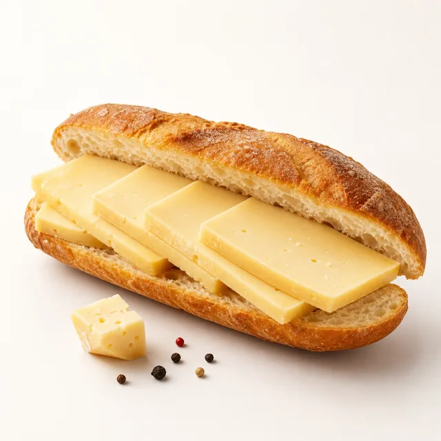 Sandwich (Baguette) mit Halbhartkäse