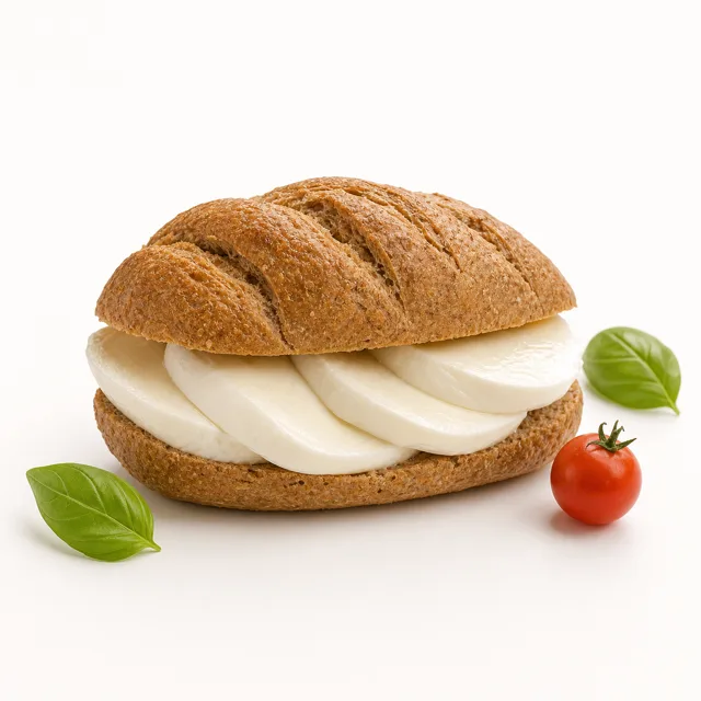 Sandwich (pane bigio) con mozzarella