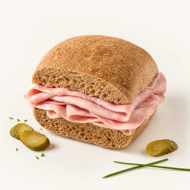 Sandwich (brown bread) with ham