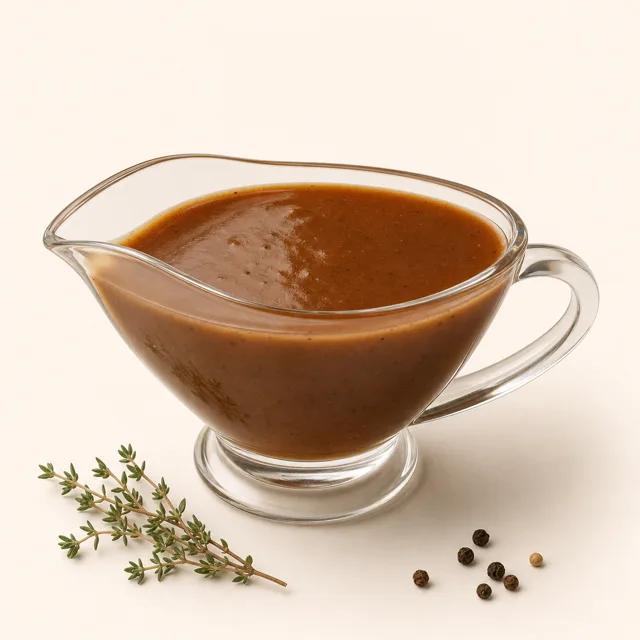 Sauce de rôti, liée