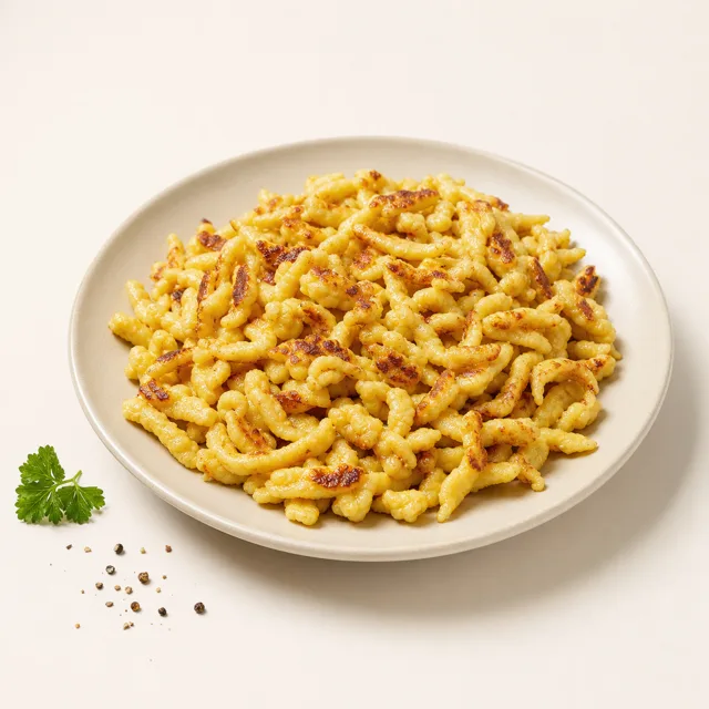 Spätzli, fried (without added fat and salt)