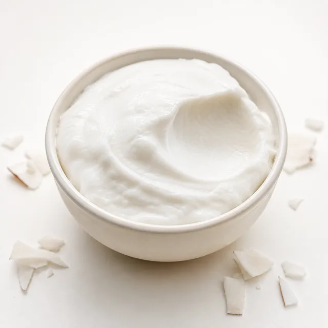 Yogurt substitute, based on coconut, plain