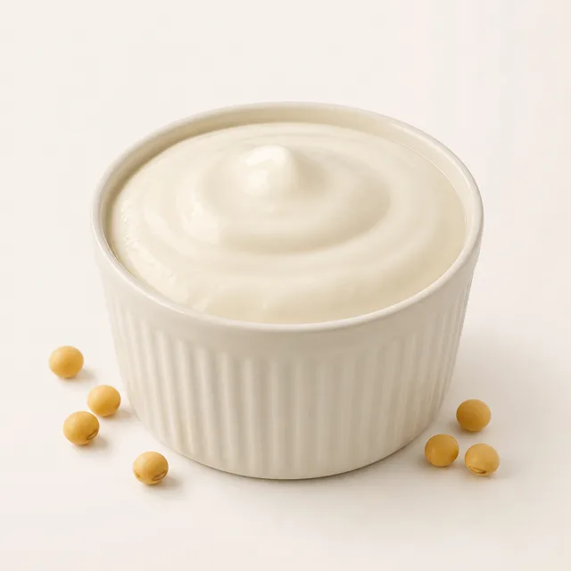 Yogurt substitute, soy-based, plain