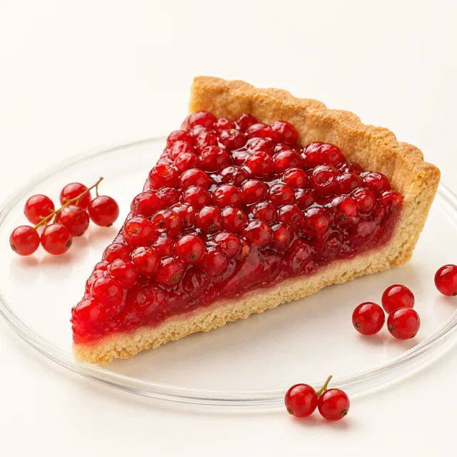 Tarte aux groseilles rouges, faite maison, cuite au four (pâte brisée)