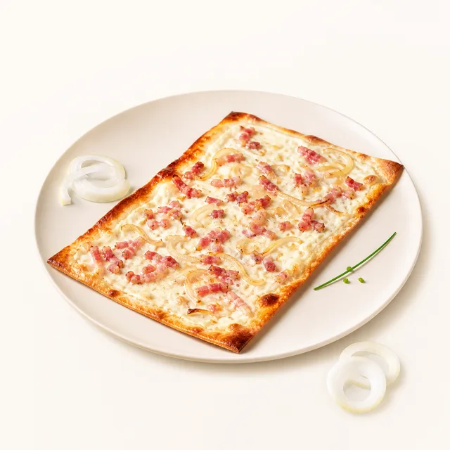 French pizza from Alsace, baked