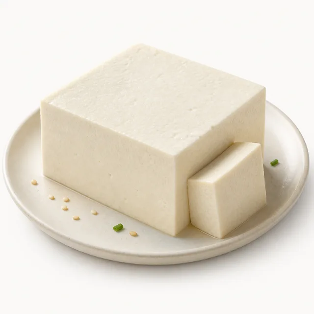 Tofu ferm, plain (produced with calcium salt)