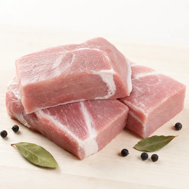 Pork (average excluding offal, chop, knuckle), raw