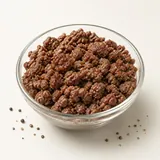 Beef, minced, pan fried (without addition of fat and salt)