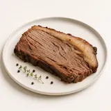 Beef, breast, cooked (without addition of fat and salt)
