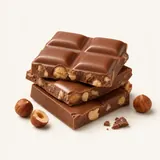 Chocolat au lait, avec noisettes