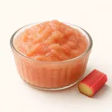 Compote de rhubarbe, sucrée