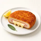 Cordon bleu from veal schnitzel, fried