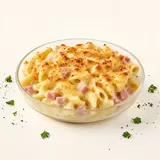 Gratin de pâtes au jambon, préparé