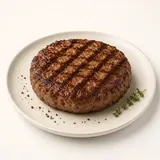 Burger patty (beef), homemade, pan fried in HOLL rapeseed oil