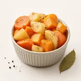 Root and tuber vegetables (average), stewed (without addition of fat and salt)