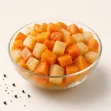 Légumes racines et tubercules (moyenne), cuits (sans adjonction de graisse ni de sel)