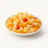 Macédoine de fruits, avec édulcorant, en conserve, égouttée