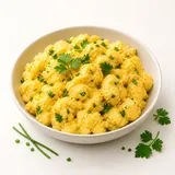 Oeufs brouillés aux herbes, préparés