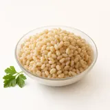 Pearl barley, cooked in salted water (uniodised)