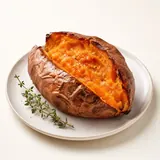 Patata dolce, cotta al forno (senza aggiunta di grassi o sale)